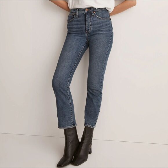 Madewell Cali Demi-Boot Jeans Kick Flare Crop Glenside Medium Wash Size 27 | 4 - Picture 10 of 14